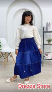 Rok Soft Jeans  Polos Anak Usia 5-12 thn - Fashion Anak