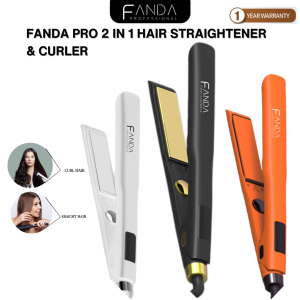 FANDA Hair Straightener Salon Professional Use Ionic Straightening Iron Perm Iron Flat Iron Tourmaline Ceramic Curling