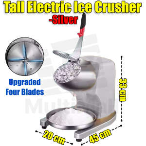 Electric Hand Manual Ice Crusher Shaver | Ice Dessert | Ice Chopper | Powerful motor | Stainless-steel double blade fine ice | Ice Kacang | Snow cone | Ice Crusher | Ice Crusher Machine | Electric Ice Crusher |Ice Shave