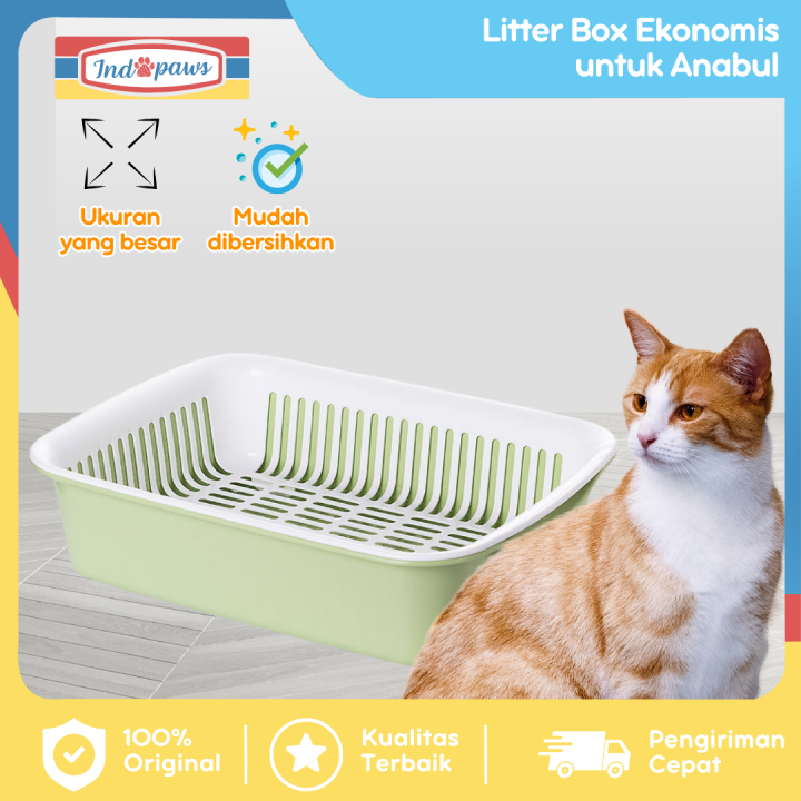 INDOPAWS CAT LITTER BOX EKONOMIS TEMPAT BAK BASKOM PASIR