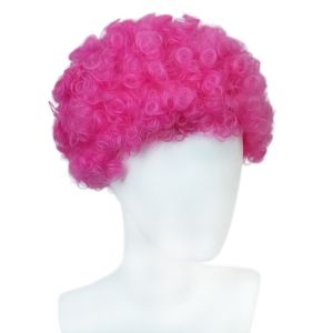 OOG Fancy Dress Adult Kid Afro Wig Funny Curly Halloween Rainbow Clown Wig Punk 80s Colorful Fan Hair Birthday Party