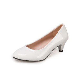 Free Shipping New Women’S Pointed-Toe Shallow-Cut All-Season Flats In Plus Sizes Featuring A Fashionable Chunky Heel And High Heel Design Suitable For Work