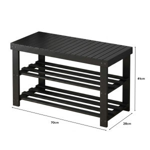 JIJI.SG Tregna Bamboo Shoe Rack Bench Convenient Seat Wearing