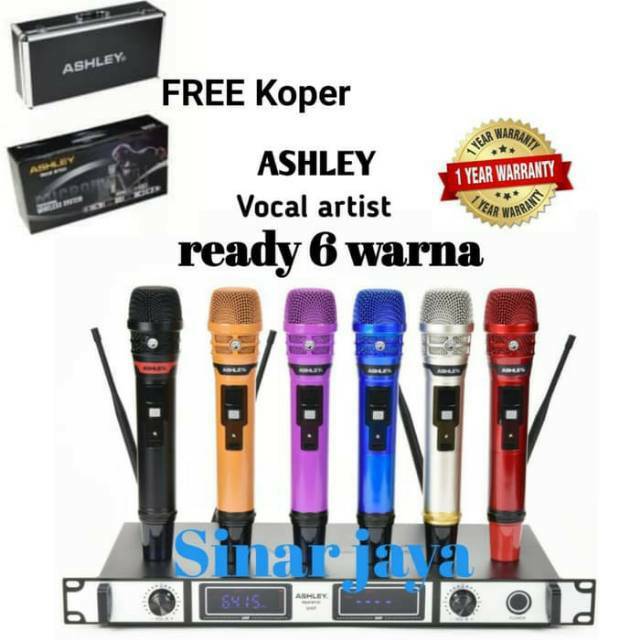 MIC WIRELESS ASHLEY VOCAL ARTIST VOKAL ARTIST 4 antena ORIGINAL