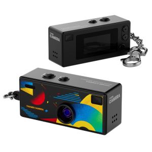 Mini Camera LED Flash Keychain Retro Camera For Car Key Keyring Decor Photography Themed Bag Charm