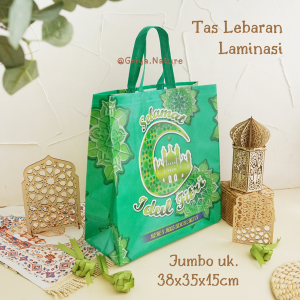 3 pcs Tas Lebaran Super Jumbo 38x35x15cm Laminasi Tebal | Tas Parcel Idul Fitri | Tas Hampers Lebaran Besar | Tas Parcel Idul Fitri Laminasi | Goodie Bag Lebaran Murah | Tas Hampers Hari Raya LJM