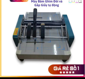Máy Dập Ghim Giữa Đôi và Gấp Giấy tự động cho Ngành In tiệm photocopy đóng sổ đóng sách tài liệu