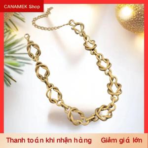 CS Cổ điển mạ Vàng phóng đại Vòng cổ retro ánh sáng sang trọng Clasp Chuỗi cổ áo thời trang trang sức phụ kiện Quà Tặng
