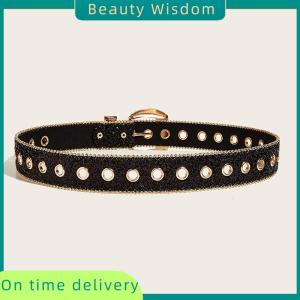 Beauty Wisdom Goth Punk Womens Belt Fashion Rhinestone Belt Girl Decorative Jeans Wide Belt Rock Men Women Fashion Belt