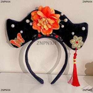 [COD] ZNPNXN Flower Chinese Style Headwear Tassel Ancient Style Headband Princess Hair Hoop Hanfu Headdress Hanfu Hair Clip Women
