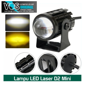 1 Buah Lampu Tembak LED LASER D2 MINI DRIVING High/Low PUTIH KUNING WATERPROOF IP67