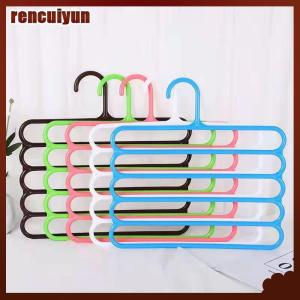 rencuiyun ที่แขวนเสื้อผ้าที่แขวนกางเกงขายาวที่เก็บของในตู้เสื้อผ้าที่แขวนผ้าเช็ดตัวผ้าพันคอ5ชั้นจัดระเบียบ