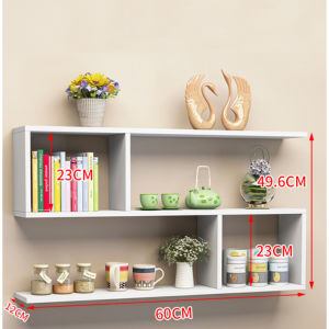 Wooden Wall Rack Shelf Hanging Wall Hang Cabinet Mounted Simple Decoration DIY Shelf