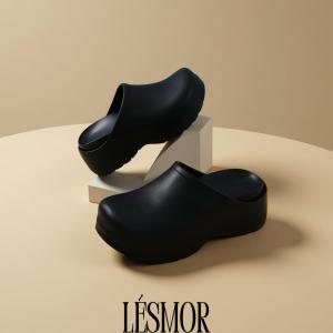 Height increase front covered platform mules