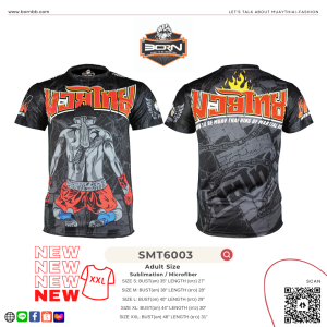 SMT6003 Adults Sublimation Muaythai T-Shirts | Born to be Muaythai