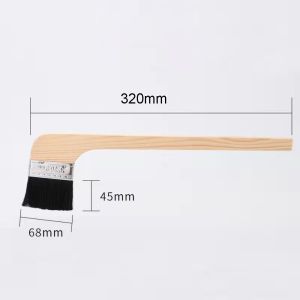 GENENIC Cleaning Tool Universal Bristle Brush Handle Wooden Brush Long Handle Elbow Wood Handle Brush Multifunction Wall Painting Paint Brushes Stains