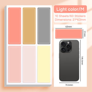 10Sheets Colored Sticker Nama Murid Sekolah Label Kalis Air Stiker Nama DIY Waterproof Oilproof Sticker