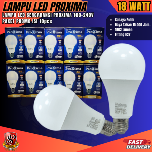 (ISI 10 PCS) Lampu LED Bulb 18 Watt E27 Cahaya Putih Terang Hemat Listrik SNI Bohlam LED 18 WATT Proxima Paket isi 10pcs Bolam garansi