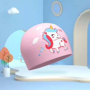 ชุดแว่นตาว่ายน้ำ+หมวกว่ายน้ำ หมวกว่ายน้ำเด็ก Childrens Swimming Cap แว่นตาว่ายน้ำซิลิโคน ปรับสายได้ หมวกว่าน้ำซิลิโคน มี 6 ลายให้เลือก ใส่สบาย