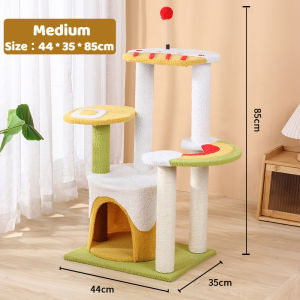 Large Cat Climbing Frame Cat Tower Condo Three-layer Sisal Cat Grabbing Board Pet Jumping Platform