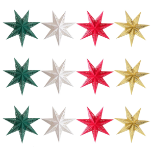 Paper Star Lanterns Lampshade Compatibles With Standard Bulbs Perfect For Years Round Decorative Lighting Upgrades