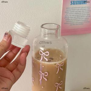 [COD] dfhws 500ML Kawaii Bow Plastic Water Bottle With Time Scale Transparent Water Cup Outdoor School Drinking Water Bottle