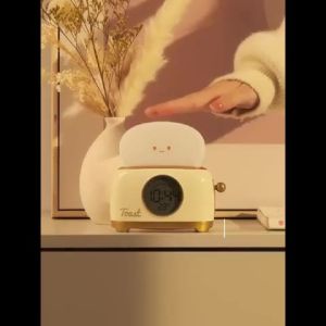 Date Temperature Display Toaster Night Light Countdown Room Decor Alarm Clock Soft Light Cute Bedside Table ClockFast shipping
