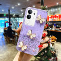 เคสโทรศัพท์Vivo V29 5G เงาผีเสื้อตกแต่งเลื่อมออกแบบนุ่มเคส Vivo V29 5G ฝาครอบโทรศัพท์. 