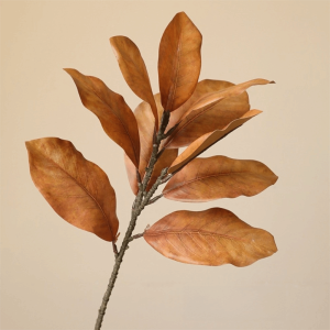 FLYING 57cm Artificial Magnolia Leaves Rubber Plants Leaves Faux Plants Lifelike Floral Arrangement Green Plants Wedding