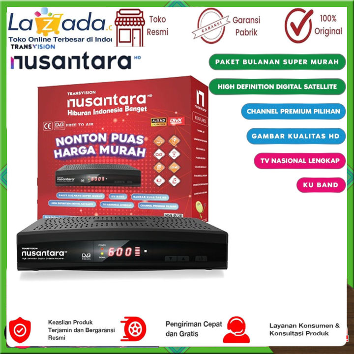 RECEIVER TRANSVISION NUSANTARA HD MERDEKA Paket Bulanan Murah - Ku Band