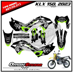 Stiker Decal KLX 150 SM Full Body Terbaru 2023 .Sticker Striping decal Super Glossy.ADT.013