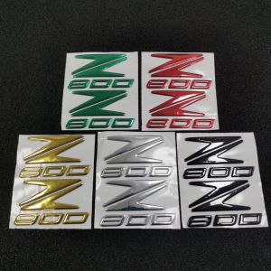 2Pcs Z800 Emblem For Kawasaki Motorcycle LOGO Tank Badge Decal 3D Soft Material