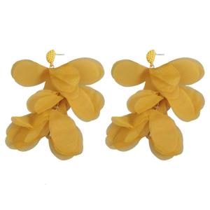 Thanh Lịch chiffon hoa Bông Tai Đầy Màu Sắc Đính Cườm Xỏ Bông tai lủng lẳng thời trang Phục Hưng Phụ Kiện Cho Nữ Phụ nữ