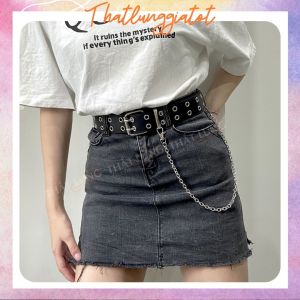 Thắt lưng lỗ kèm xích - chain (gồm nhiều kiểu dây nịt khác nhau) TL004 - Thắt Lưng Giá Tốt