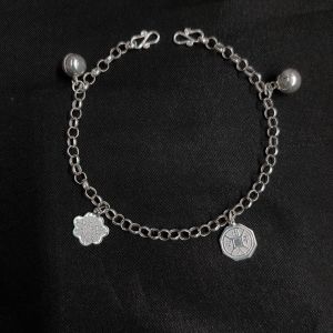 kids s925 pure silver bracelet anklet