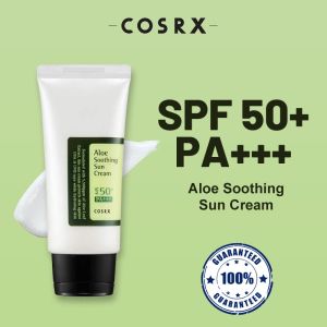 COSRX Aloe Soothing Sun Cream SPF 50 PA+++ 50ml Sunblock face and body Mild Hydrating Sunscreen