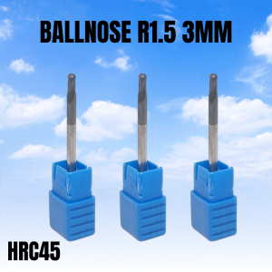 Ballnose Diameter 3mm HRC45 Carbide 2F R1.5 D3 Ball mill 3 mm