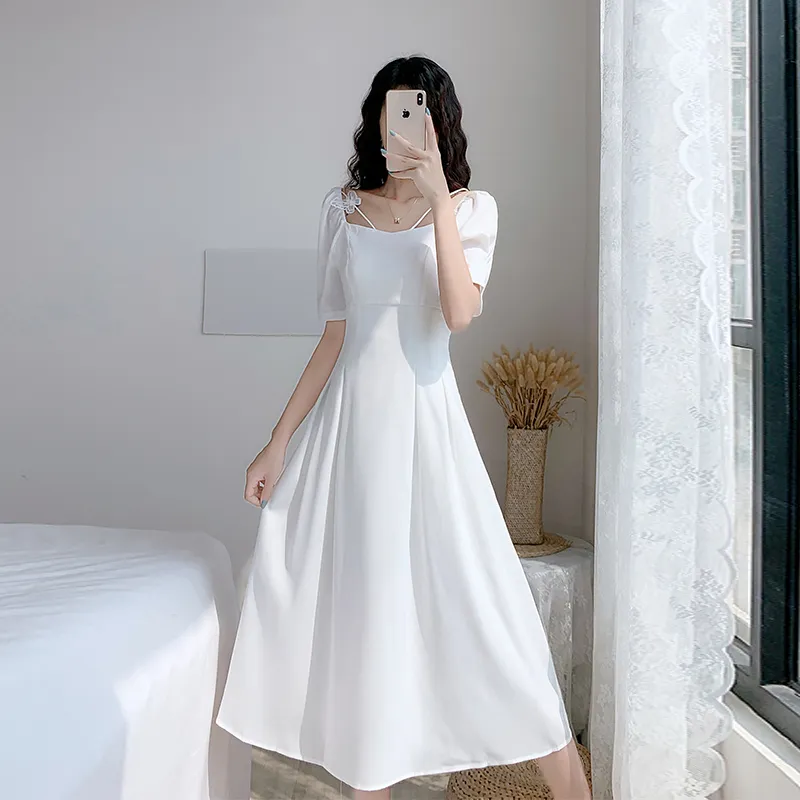 Buy Bunaai Pure White Cotton Maxi Dress For Women Online-hangkhonggiare.com.vn