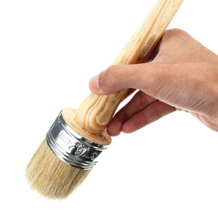 Round Bristle Chalk Brush, Chalk Paint Wax Brush, Chalk Paint Brush...
