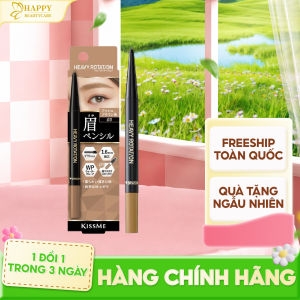 Bút Chì Sáp Kẻ Lông Mày Kissme Heavy Rotation Lõi Sáp Chống Trôi Màu Sắc Tự Nhiên Kissme Heavy Rotation Eyebrow Pencil 0.09G (Màu Nâu Tro #03 )