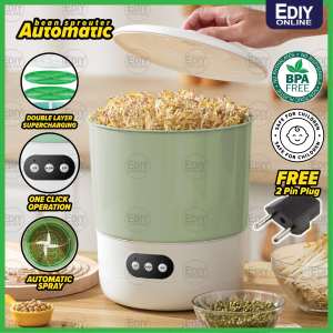 【NEW】 Organic Bean Sprouter Fully Automatic Large Capacity Sprout Sprouting Machine Hydroponic Seedling Mung Red Soybeans Black Natto Peas Beans Vegetable