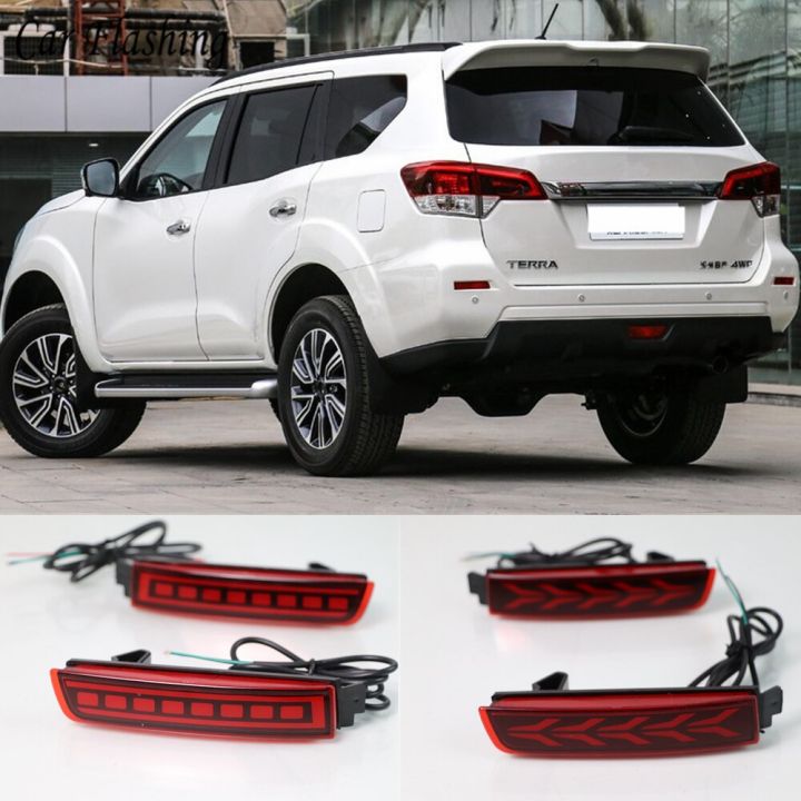 Car Flashing 2PCS LED Reflector Lamp Tail Lamp Rear Fog Lamp Bumper ...