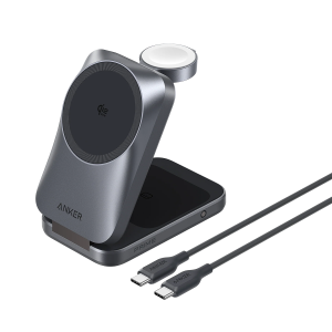 Anker Prime 3-in-1 Wireless Charging Station 25W Qi2.2 Magnetic Charger AirCool Foldable Dock Stand B25N1