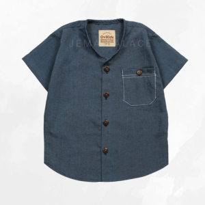 Baju Raihan Budak Lelaki T-shirt Ada Butang Kids Clothing Short Sleeve Plain