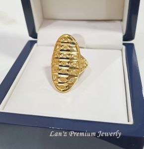 Cincin Dubai Wanita Gorontalo G2 Titanium 24K ( Emas)