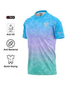 Regaloapparel - Edition Running - Gradient Sky Series - Jersey/Baju Olahraga Lari/Gym/Badminton Anti Uv