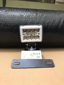 Braket Lampu Dudukan Plat Nopol RX KING + Lampu Tembak Kotak 16 LED + Angel Model Kotak RXK RXS