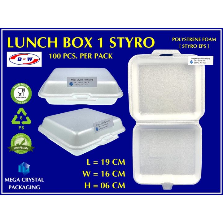 Styro / Disposable Lunch Box [ 50 Pcs. Per Pack ] + | Lazada PH