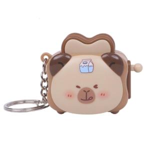 Cartoon Animal Mini Toaster Keychain Pendant Charm Fun Accessory For Students Commuters And Collectors