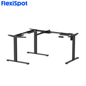 FlexiSpot E2L L-shaped Standing Desk with 160x130x70cm-Oak and 180x120x60cm-White L-Shaped Top